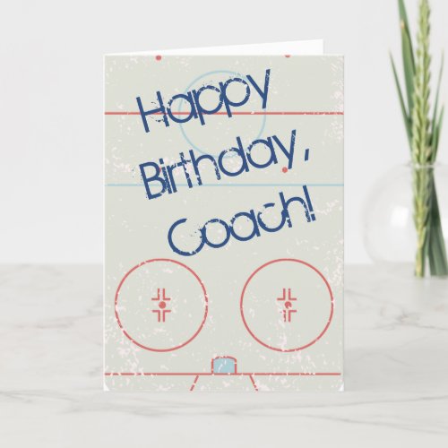 Hockey Players and Coaches Custom Message Card