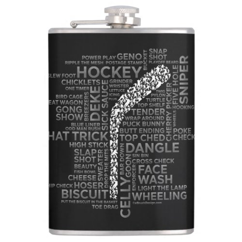 Hockey Players and Slang Flask