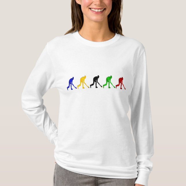 Hockey players field hockey stick and ball gifts T-Shirt (Front)