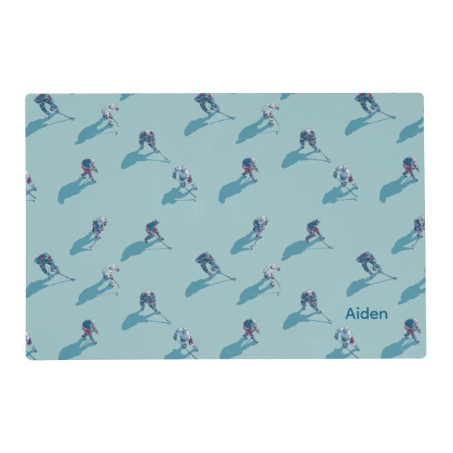Hockey players on ice placemat (Front)