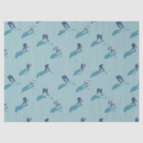 Hockey players on ice tissue paper