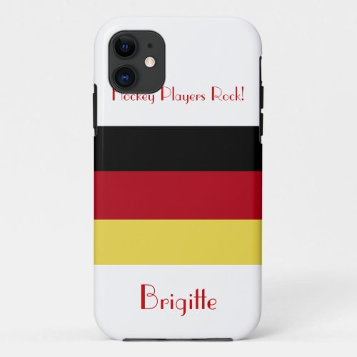 Hockey Players Rock_German flagName iPhone 11 Case