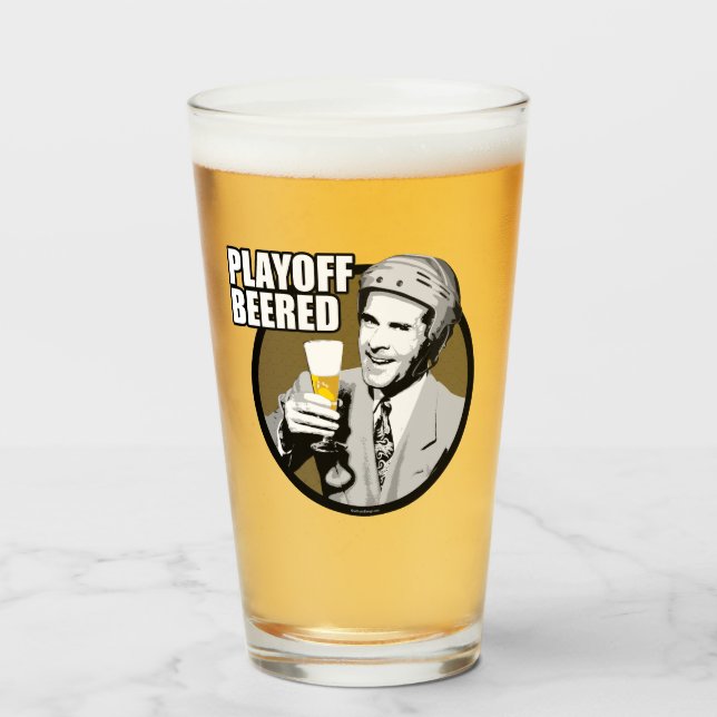 Hockey Playoff Beered Glass