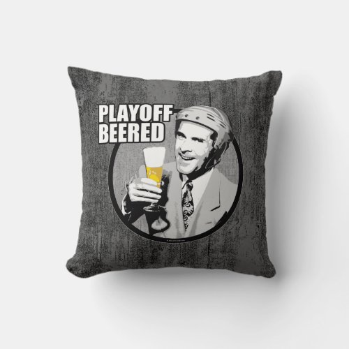 Hockey Playoff Beered Throw Pillow