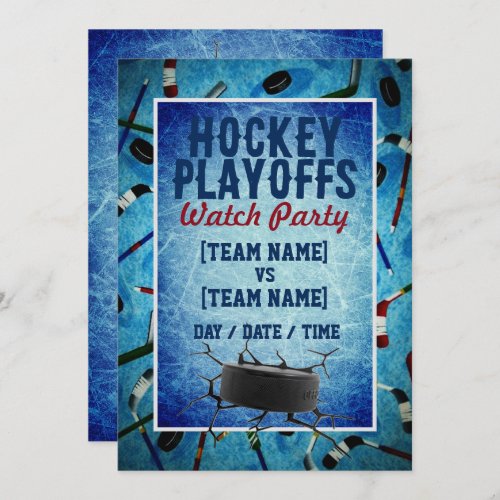 Hockey Playoffs Watch Party Invitation