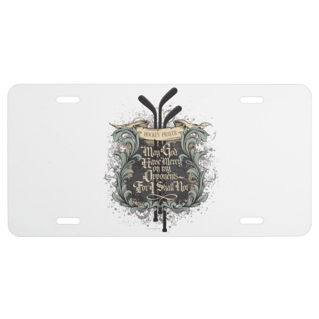 Hockey Prayer License Plate (Front)