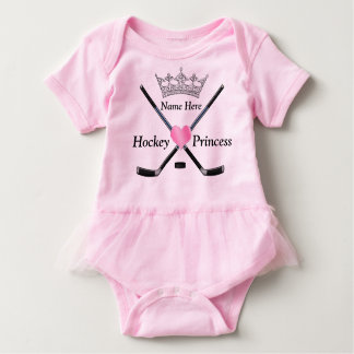 Hockey Princess Baby Girl Hockey Clothes with NAME Baby Bodysuit