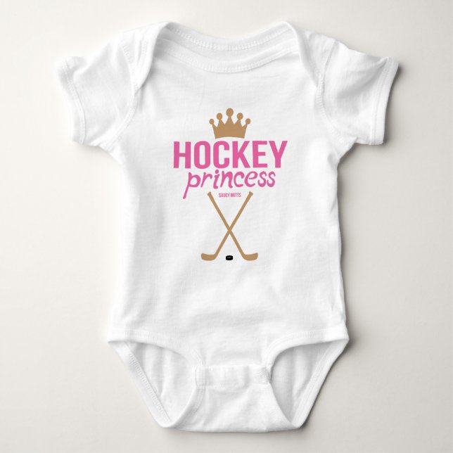 Hockey Princess Baby Girl Infant Bodysuit (Front)