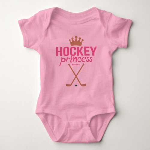 Hockey Princess Baby Girl Pink Infant Bodysuit