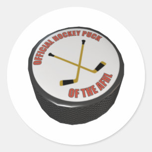 Hockey Puck Classic Round Sticker