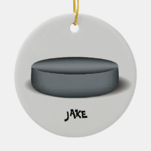 Hockey Puck Photo Ornament