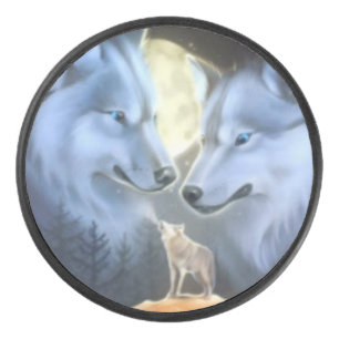 Hockey Puck/Wolves Puck