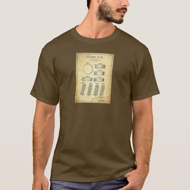 HOCKEY PUCK'er! Patent Drawing for a Hockey Puck! T-Shirt (Front)