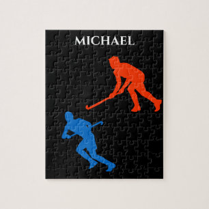 Hockey puzzle. Personalized name. Jigsaw Puzzle