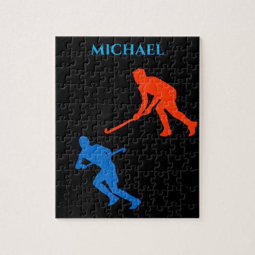 Hockey puzzle Personalized name Jigsaw Puzzle