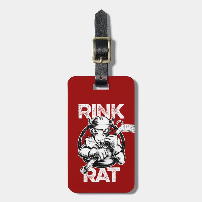 Hockey Rat Luggage Tag (Front Vertical)