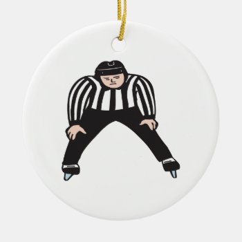 Hockey Referee Ceramic Ornament by SportsArena at Zazzle