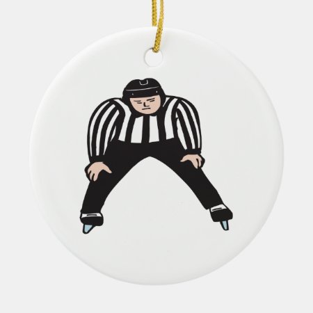 Hockey Referee Ceramic Ornament