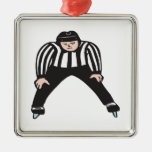 Hockey Referee Metal Ornament at Zazzle