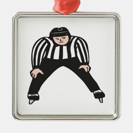 Hockey Referee Metal Ornament