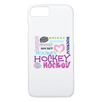 Hockey Repeating Iphone 8/7 Case by PolkaDotTees at Zazzle