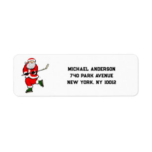 Hockey return-address holiday labels