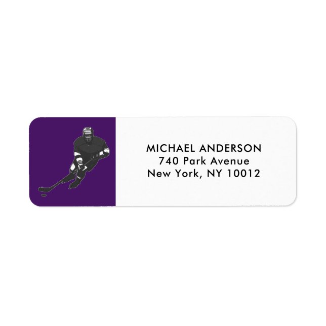 Hockey return-address labels (Front)