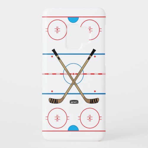 Hockey Rink Center Ice Hockey Sticks Hockey Player Case_Mate Samsung Galaxy S9 Case