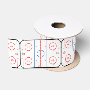 Hockey Rink Companion Autograph Ready Satin Ribbon
