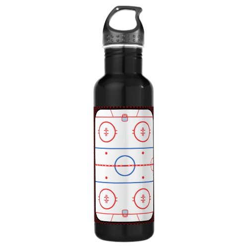Hockey Rink Companion Autograph Ready Stainless Steel Water Bottle