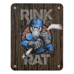 Hockey Rink Rat Door Sign