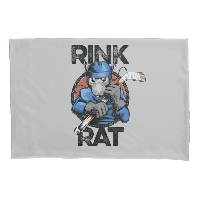Hockey Rink Rat Pillow Case (Front)