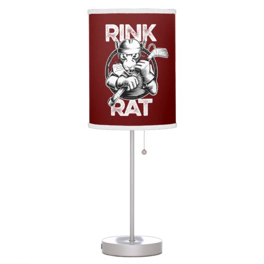Hockey Rink Rat Table Lamp (Left)