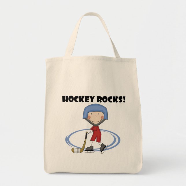 Hockey Rocks T-shirts and Gifts Tote Bag (Front)