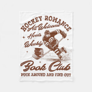 Hockey Romance Smut Reader Book Club Book Lover Bo Fleece Blanket