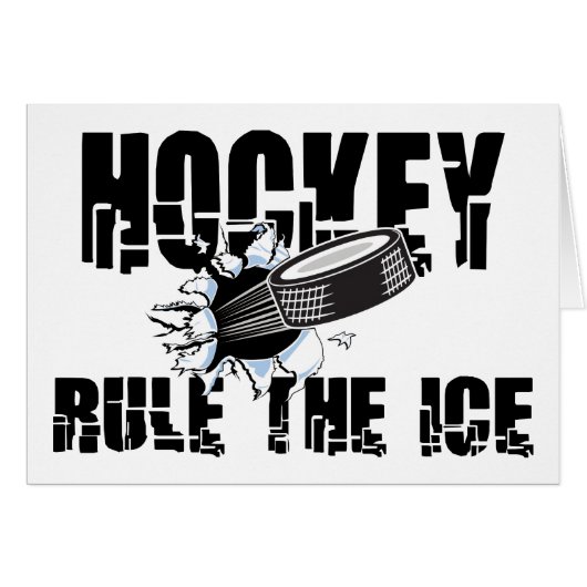 Hockey Rule The Ice Cards (Front Horizontal)