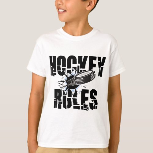 Hockey Rules Kids T_Shirt