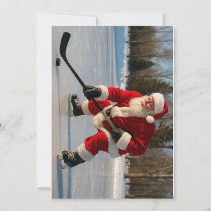 Hockey Santa Holiday Card