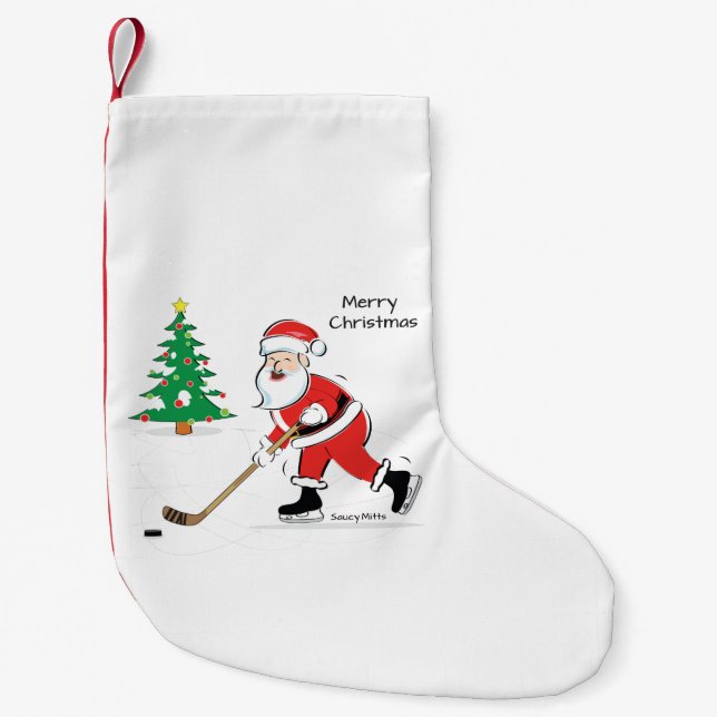 Hockey Santa Stocking (Front)
