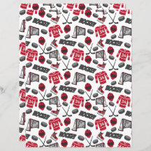 Hockey Scrapbook Paper