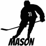 HOCKEY SCULPTURE PERSONALIZED<br><div class="desc">Personalize this cool hockey player sculpture/photo cut out with your name and number.</div>
