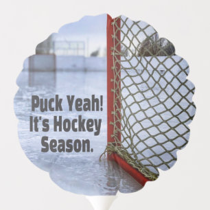 Hockey Season Ice Cold Funny Humor Puck Balloon