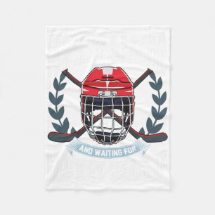 Hockey Season Ice Hockey  Fleece Blanket