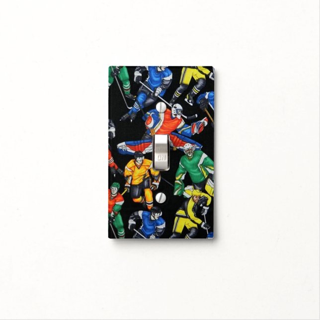 Hockey Season Ice Hockey Pattern Switch Cover (In Situ)