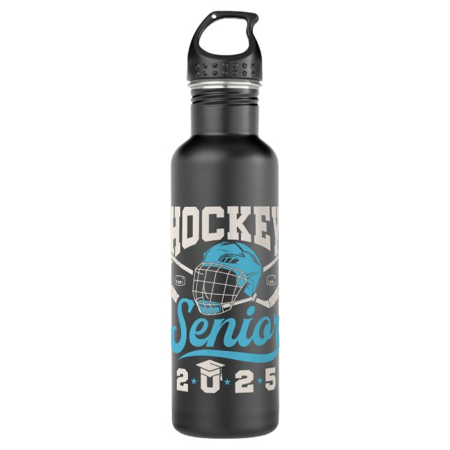 Hockey Senior 2025 Graduating Class Stainless Steel Water Bottle (Front)