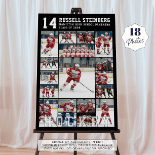 Hockey Senior Graduation 18 Photo Collage Foam Board