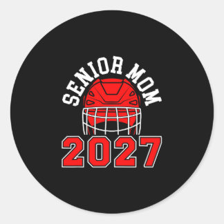 Hockey senior mom 2027 ice hockey player senior classic round sticker
