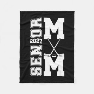Hockey senior mom 2027 ice hockey player senior fleece blanket