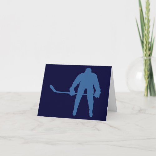 Hockey Silhouette Note Cards