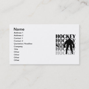 Hockey Silhouette T-shirts and Gifts Business Card